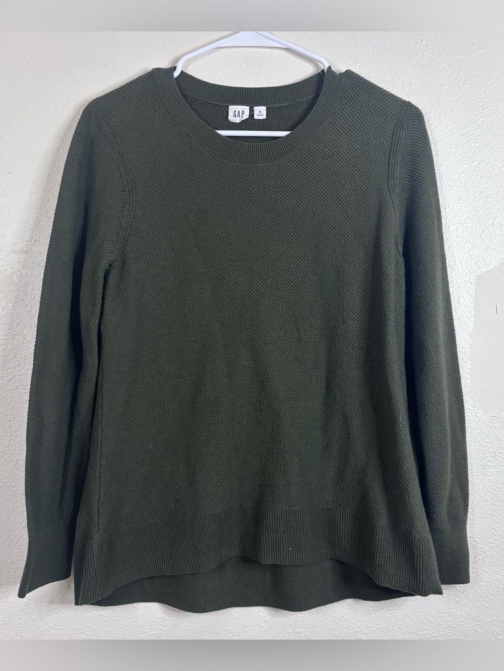 Gap Thermal Shirts Set 3 Sz Med Cotton Long Sleeve Basics Black White Green - Picture 6 of 11